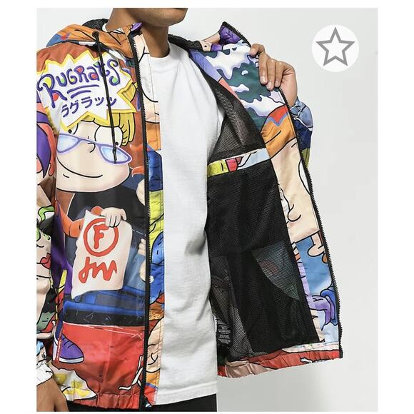 Members Only x Nickelodeon Rugrats Windbreaker Jacket - Mens Size M $129 Y2K NWT - Picture 3 of 9